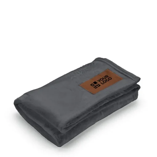 Gift Campaign Coperta extra soffice in rPET 240 g/m2 con patch personalizzabile> Coperte