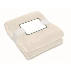 Gift Campaign Coperta in flanella con nastro e cartoncino con logo 280 g/m2 Nap RPET></noscript> Coperte