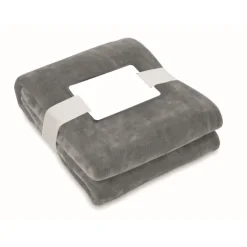 Gift Campaign Coperta in flanella con nastro e cartoncino con logo 280 g/m2 Nap RPET></noscript> Coperte