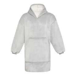 Gift Campaign Coperta in flanella di poliestere con design a felpa con tasca></noscript> Coperte