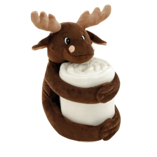 Gift Campaign Coperta in pile 180 g/m2 personalizzato con renna di peluches Moose> Coperte