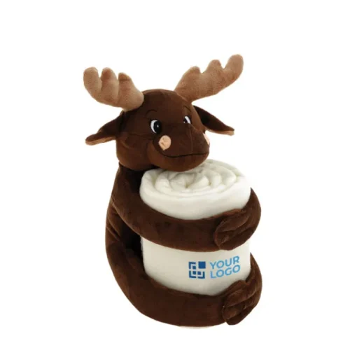 Gift Campaign Coperta in pile 180 g/m2 personalizzato con renna di peluches Moose> Coperte