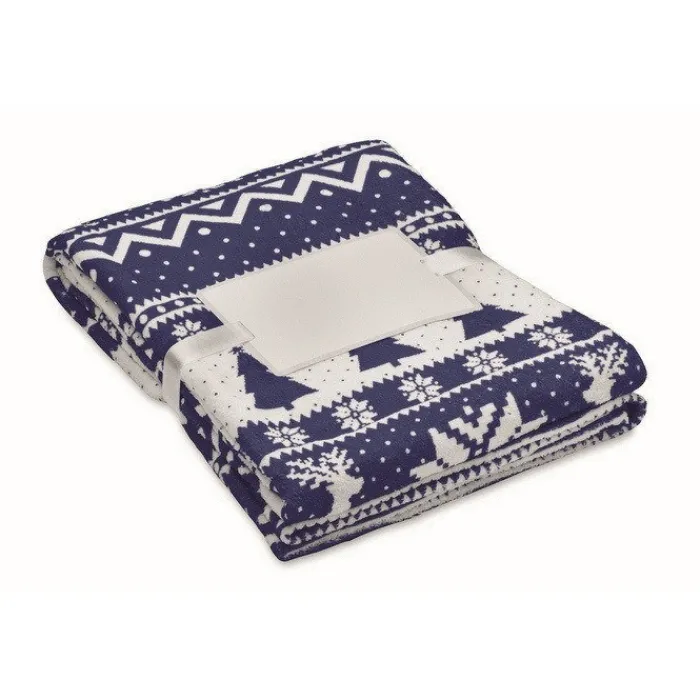 Gift Campaign Coperta in pile corallo rPET da 190 gr/m² con stampa natalizia> Coperte|Gadget Natalizi