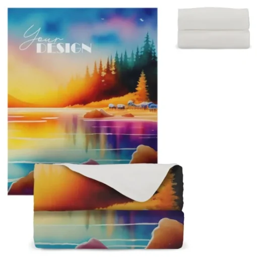 Gift Campaign Coperta in pile riciclato da sublimazione 120x150 cm da 250 g/m2> Coperte