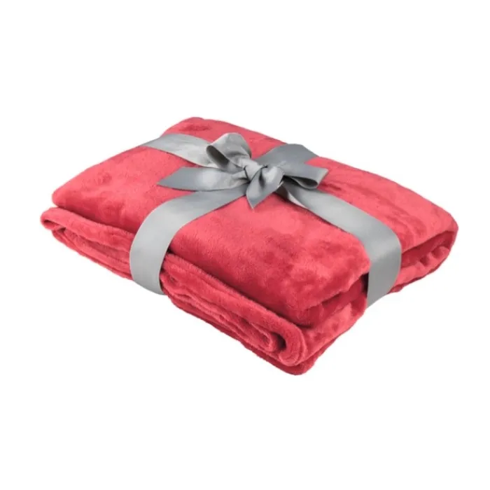 Gift Campaign Coperta morbida 4 colorazioni con nastrino personalizzabile Cosy> Coperte