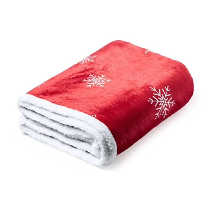 Gift Campaign Coperta natalizia in coral fleece e sherpa da 380 g/m2 SnowFlake> Gadget Natalizi