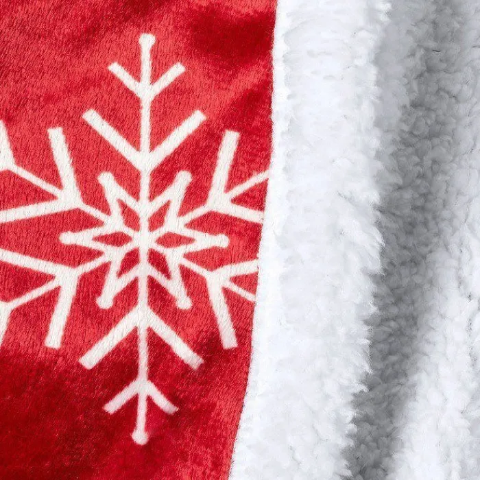 Gift Campaign Coperta natalizia in coral fleece e sherpa da 380 g/m2 SnowFlake> Gadget Natalizi