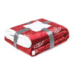 Gift Campaign Coperta natalizia in coral fleece e sherpa da 380 g/m2 SnowFlake></noscript> Gadget Natalizi