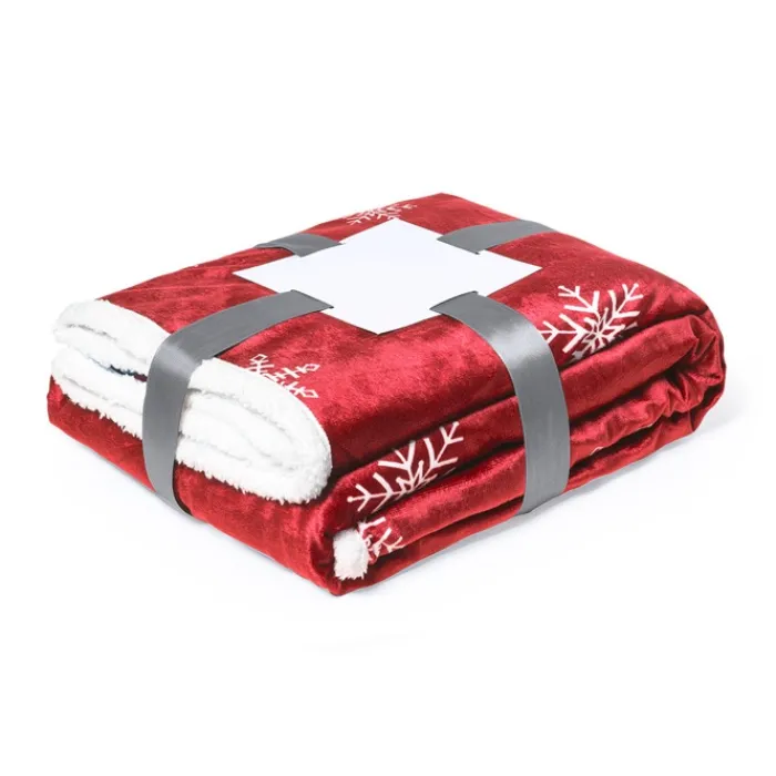 Gift Campaign Coperta natalizia in coral fleece e sherpa da 380 g/m2 SnowFlake> Gadget Natalizi