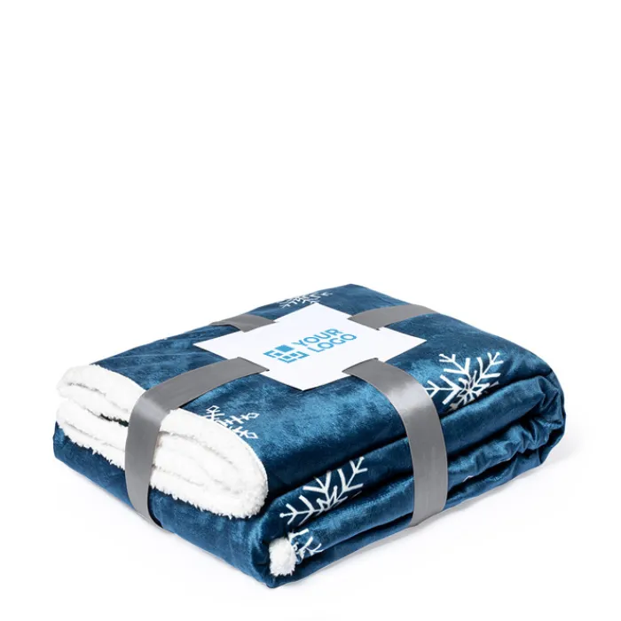 Gift Campaign Coperta natalizia in coral fleece e sherpa da 380 g/m2 SnowFlake> Gadget Natalizi