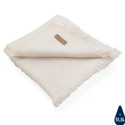 Gift Campaign Coperta personalizzata ecologica con frange ai bordi Ukiyo> Coperte