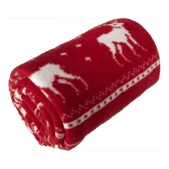 Gift Campaign Coperta promozionale natalizia e cinturino con logo 180 g/m2 Reindeer> Coperte