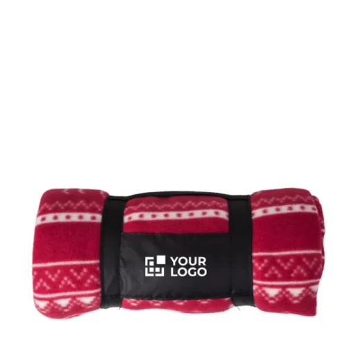 Gift Campaign Coperta promozionale natalizia e cinturino con logo 180 g/m2 Reindeer> Coperte