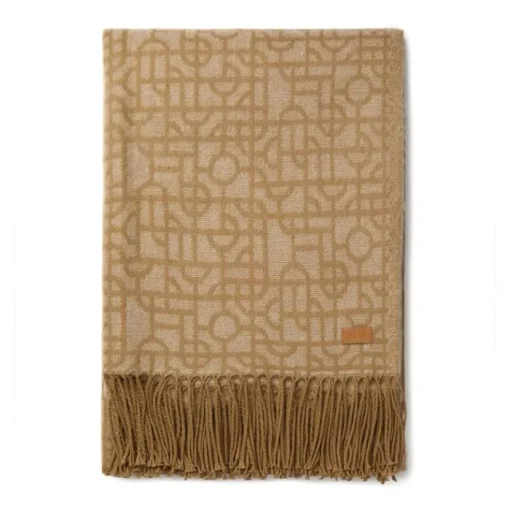 Gift Campaign Coperte con motivo geometrico con frange 130x170cm Geometric Luxe> Coperte