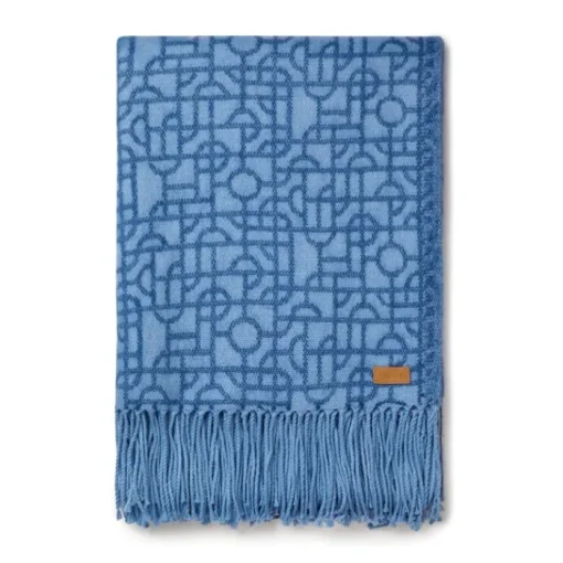 Gift Campaign Coperte con motivo geometrico con frange 130x170cm Geometric Luxe> Coperte