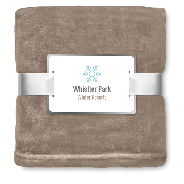 Gift Campaign Coperte in flanella con nastro e biglietto personalizzabile Verbier> Coperte