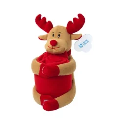 Gift Campaign Coperte rosse con peluche a forma renna per bambini 180gr/m2 Reindeer> Coperte