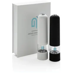 Gift Campaign Coppia di macina sale e pepe elettrico in ABS con finitura in gomma></noscript> Altri Utensili Da Cucina