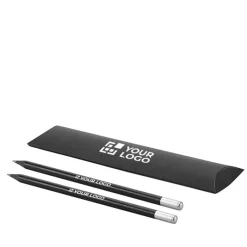 Gift Campaign Coppia di matite promozionali in astuccio regalo in carta Duo></noscript> Matite Classiche
