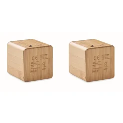 Gift Campaign Coppia di mini casse personalizzate con involucro in bambù Double Set> Casse Personalizzate