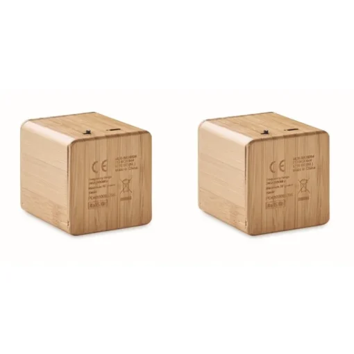Gift Campaign Coppia di mini casse personalizzate con involucro in bambù Double Set> Casse Personalizzate
