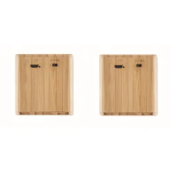 Gift Campaign Coppia di mini casse personalizzate con involucro in bambù Double Set></noscript> Casse Personalizzate