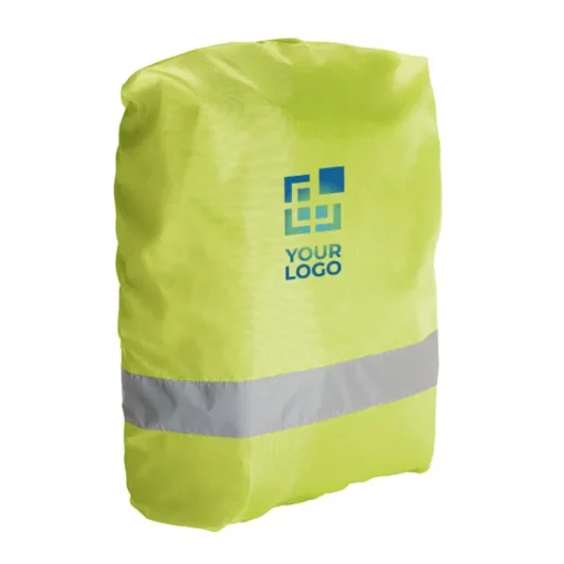 Gift Campaign Copri zaino con logo aziendale fluo con fascia riflettente Reflex XL> Gadget Per Bicicletta|Impermeabili