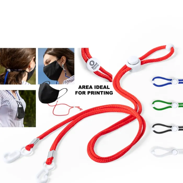 Gift Campaign Cordino per mascherine ganci di sicurezza e clip 5 colori Corporative> Gadget Per Medici E Infermieri