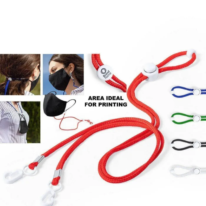 Gift Campaign Cordino per mascherine ganci di sicurezza e clip 5 colori Corporative> Gadget Per Medici E Infermieri
