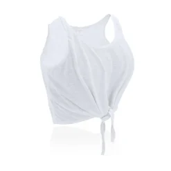 Gift Campaign Crop top da donna con nodo in in morbido poliestere 130 g/m2> Gadget Palestra|Magliette Personalizzate