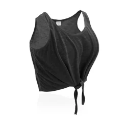 Gift Campaign Crop top da donna con nodo in in morbido poliestere 130 g/m2> Gadget Palestra|Magliette Personalizzate