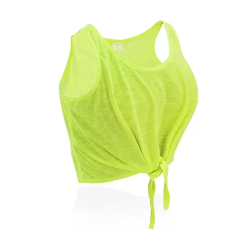 Gift Campaign Crop top da donna con nodo in in morbido poliestere 130 g/m2> Gadget Palestra|Magliette Personalizzate