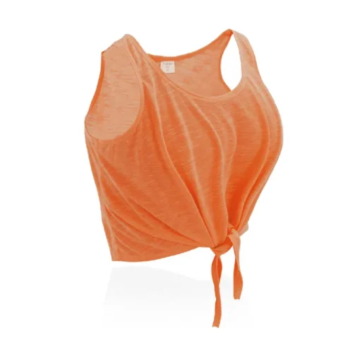 Gift Campaign Crop top da donna con nodo in in morbido poliestere 130 g/m2> Gadget Palestra|Magliette Personalizzate