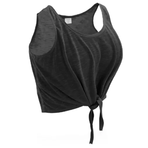 Gift Campaign Crop top da donna con nodo in in morbido poliestere 130 g/m2> Gadget Palestra|Magliette Personalizzate