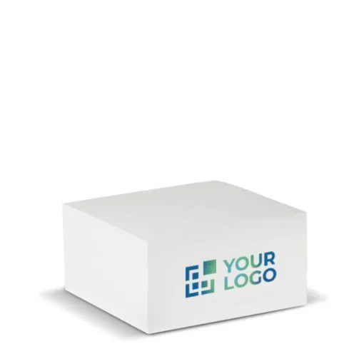 Gift Campaign Cubo di 420 foglietti bianchi di carta riciclata 90g/m2 per annotare> Post-It E Memo|Block Notes