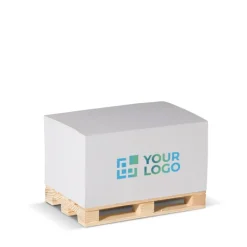 Gift Campaign Cubo post-it con 530 foglietti lisci FSC su pallet in legno 12x8x6 cm></noscript> Block Notes
