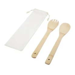 Gift Campaign Cucchiaio e forchetta in legno per insalata con sacchetto Bamboo> Altri Utensili Da Cucina