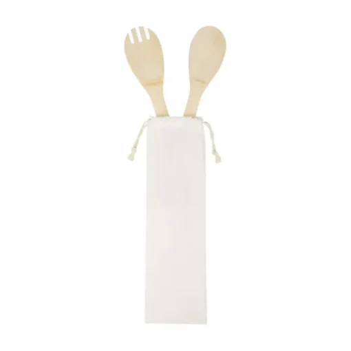 Gift Campaign Cucchiaio e forchetta in legno per insalata con sacchetto Bamboo> Altri Utensili Da Cucina