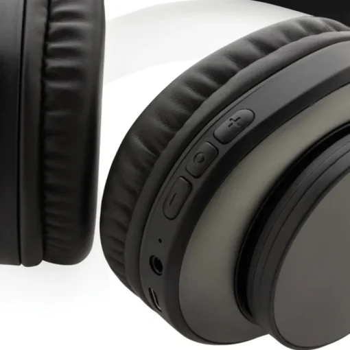 Gift Campaign Cuffie pieghevoli in alluminio riciclato con bassi potenti Terra> Gadget Ecologici|Cuffie Personalizzate