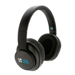 Gift Campaign Cuffie pieghevoli in alluminio riciclato con bassi potenti Terra></noscript> Gadget Ecologici|Cuffie Personalizzate