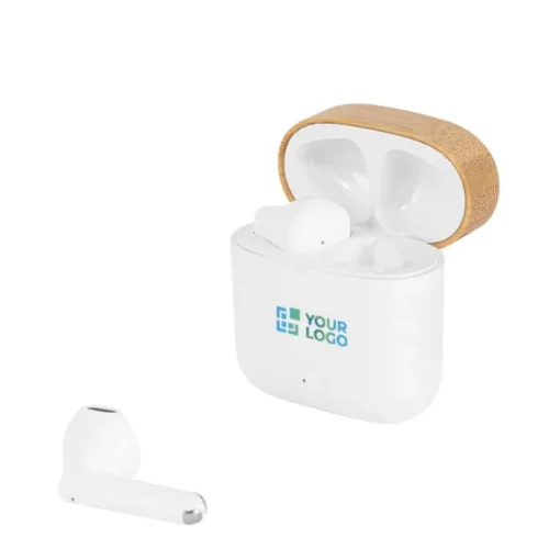 Gift Campaign Cuffie wireless con custodia in bambù e 5 ore di autonomia> Auricolari Personalizzati