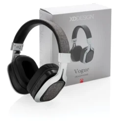 Gift Campaign Cuffie wireless pieghevoli personalizzabili in tessuto e PU Vogue></noscript> Cuffie Personalizzate