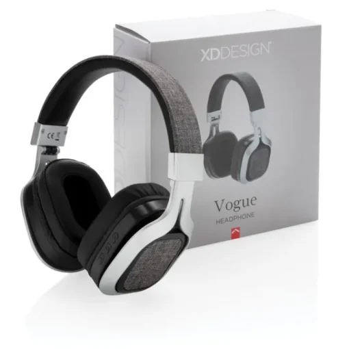 Gift Campaign Cuffie wireless pieghevoli personalizzabili in tessuto e PU Vogue> Cuffie Personalizzate