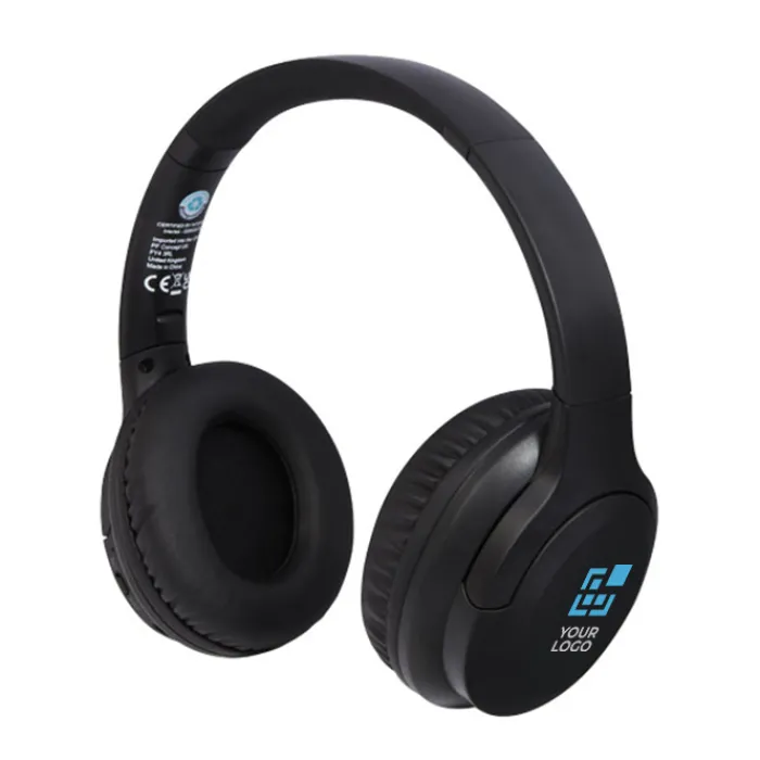 Gift Campaign Cuffie wireless realizzate in plastica riciclata con microfono Loop> Gadget Palestra|Cuffie Personalizzate