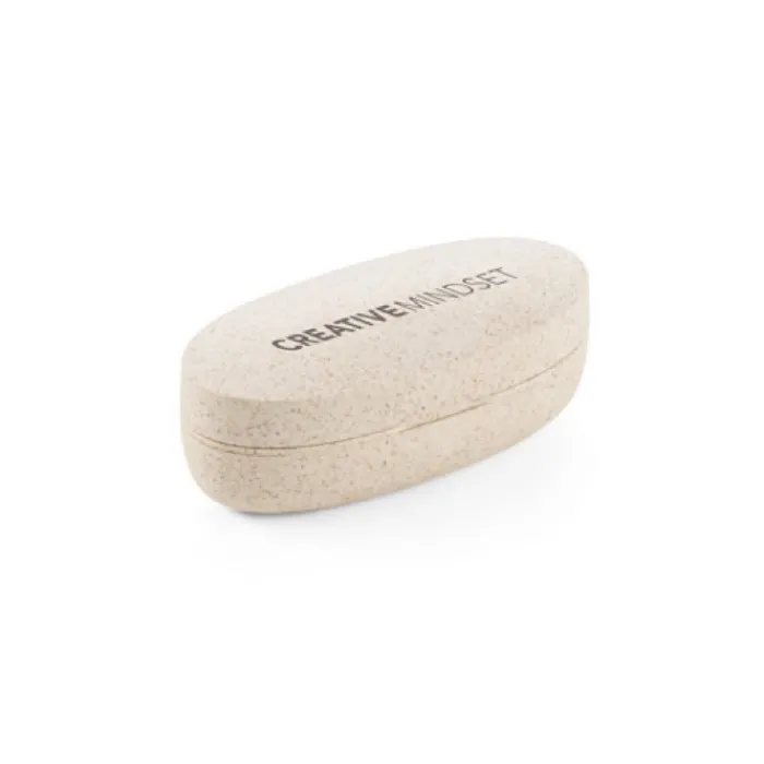 Gift Campaign Cuffiette bluetooth con logo in fibra di paglia di grano e PP Straw> Auricolari Personalizzati