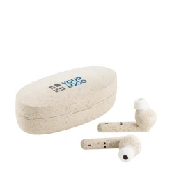 Gift Campaign Cuffiette bluetooth con logo in fibra di paglia di grano e PP Straw><noscript><img width=