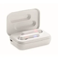 Gift Campaign Cuffiette bluetooth TWS con logo in scatolina che le ricarca Ultimate> Gadget Palestra|Auricolari Personalizzati