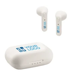 Gift Campaign Cuffiette bluetooth TWS con logo in scatolina che le ricarca Ultimate></noscript> Gadget Palestra|Auricolari Personalizzati