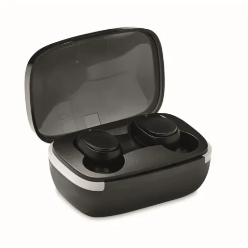 Gift Campaign Cuffiette TWS personalizzati con custodia di ricarica da 180 mAh Small> Auricolari Personalizzati