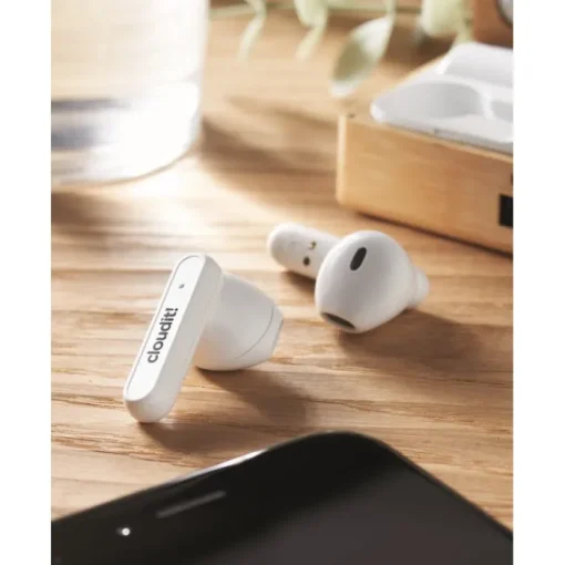 Gift Campaign Cuffiette wireless 5.3 con microfono integrato in custodia di bambù> Auricolari Personalizzati